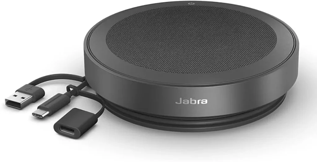 Jabra Speak2 360-degree speakerphone for team meetings