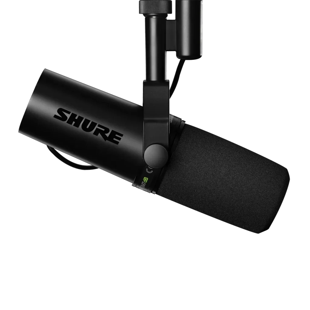 Shure SM7Db premium broadcast microphone for professional remote work