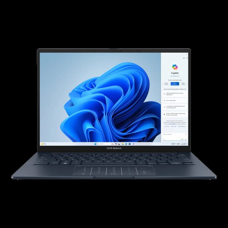 ASUS ZenBook 14 OLED in elegant silver