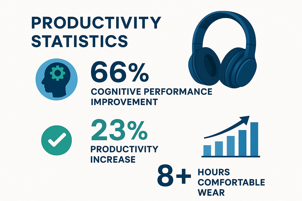 Productivity statistics infographic