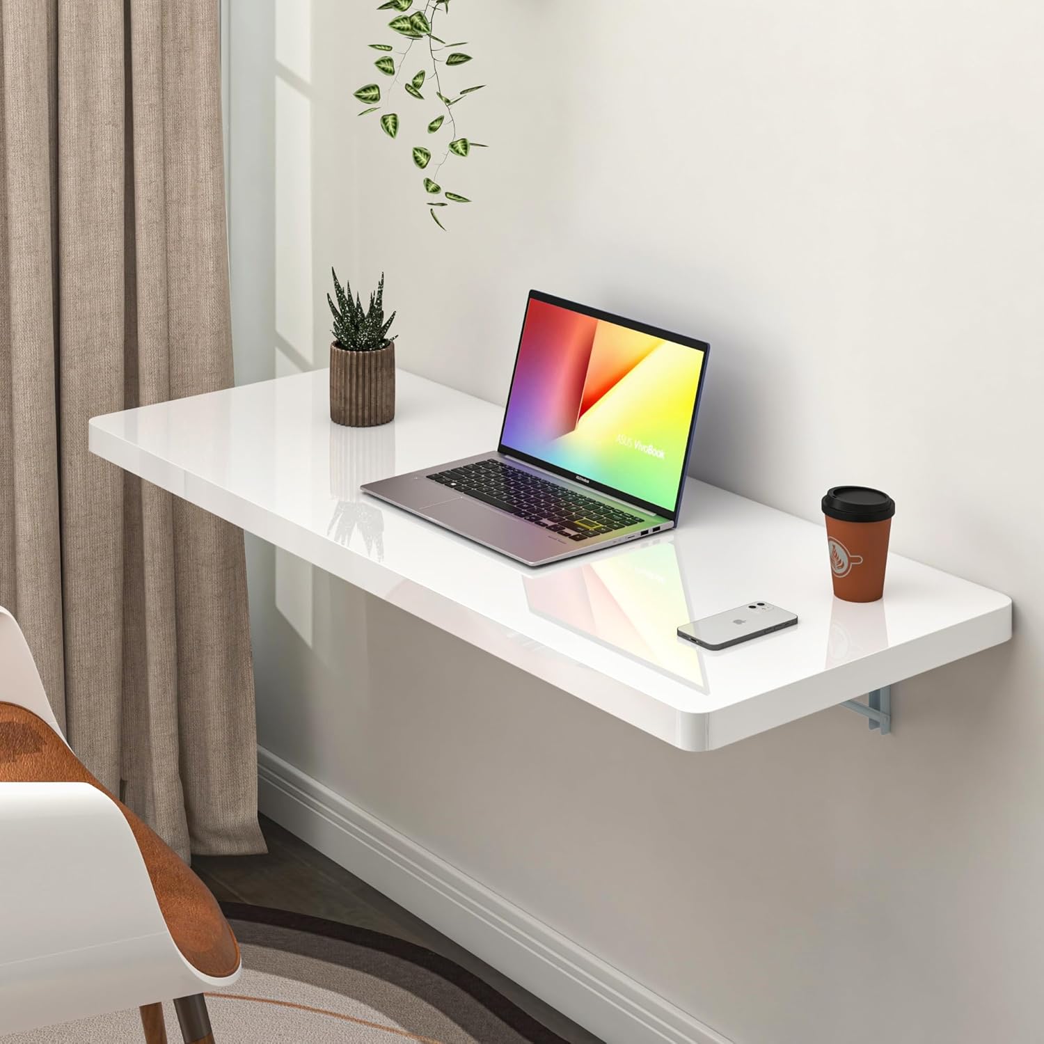 Wall-Mounted Floating Desk