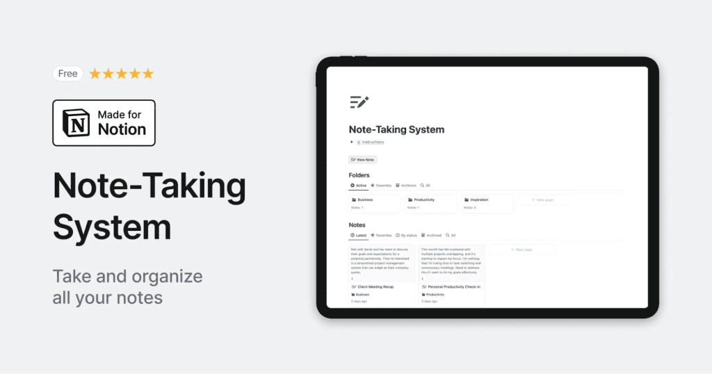 notion app screenshot