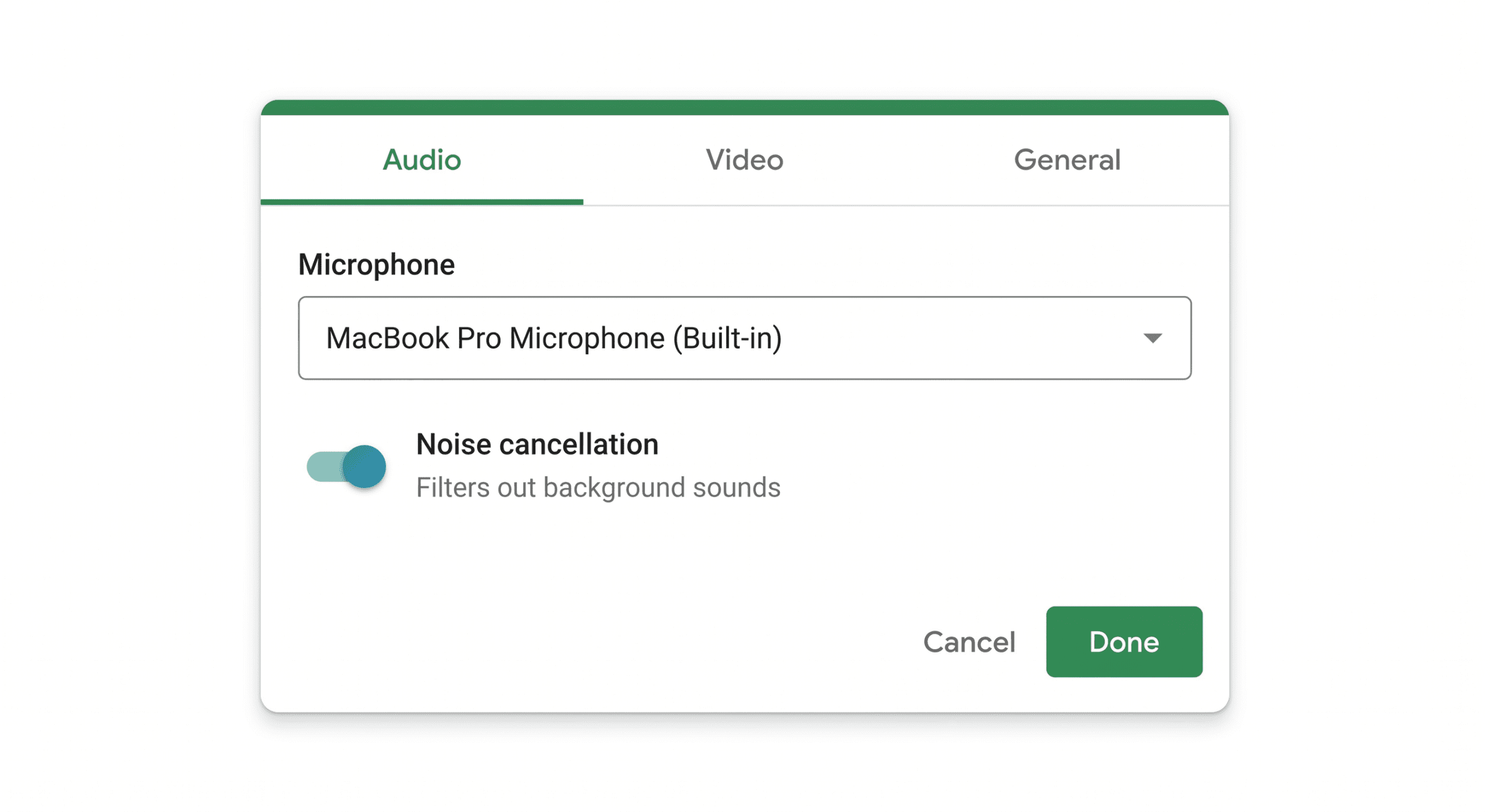 How to reduce background noise on video calls - Google Meet noise cancellation settings