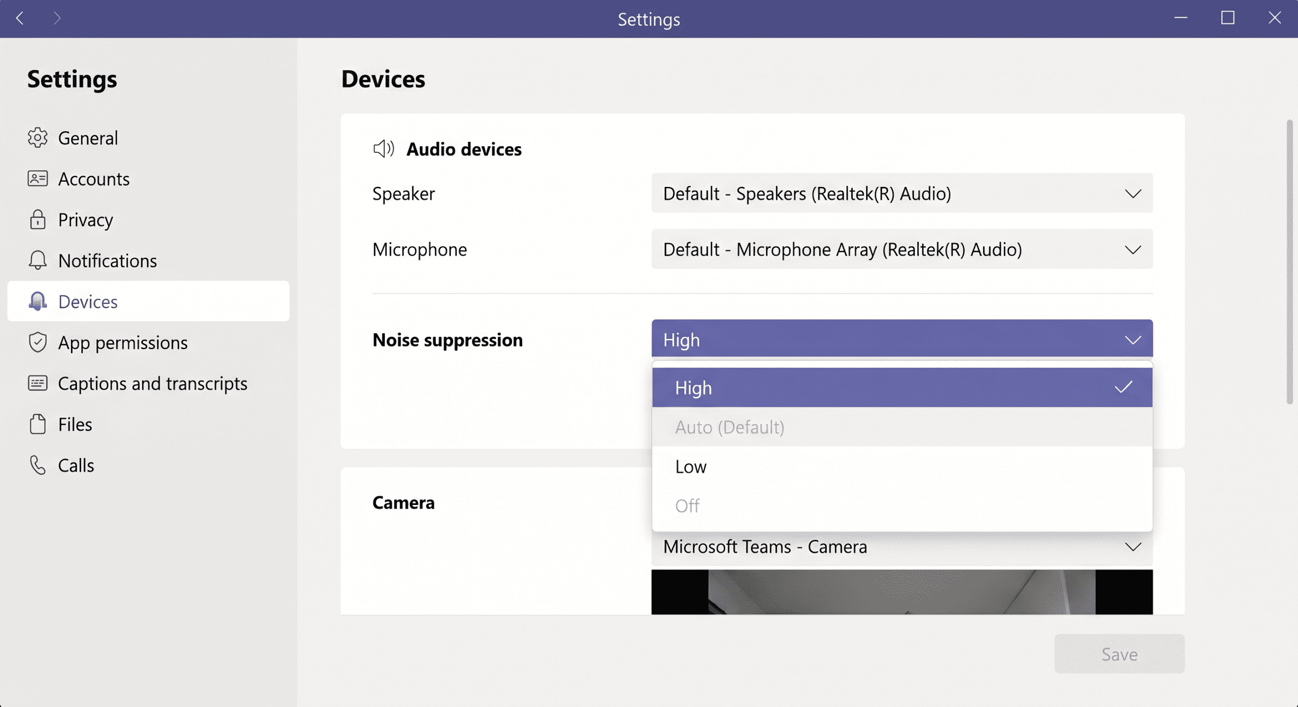 How to reduce background noise on video calls - Teams noise suppression settings