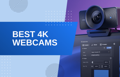 Best 4K webcams graphic with Elgato Facecam Pro
