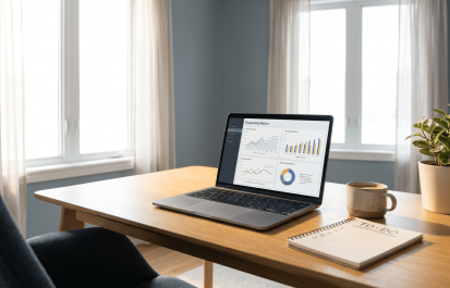 remote work productivity hacks - professional home office setup with organized workspace